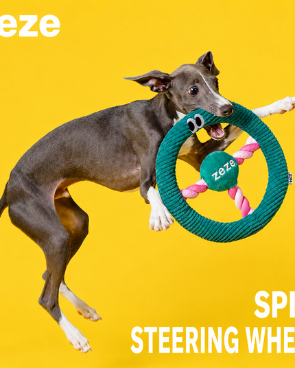 ZeZe Steering Wheel-Shaped Dog Toy-L23*23*H3.5cm