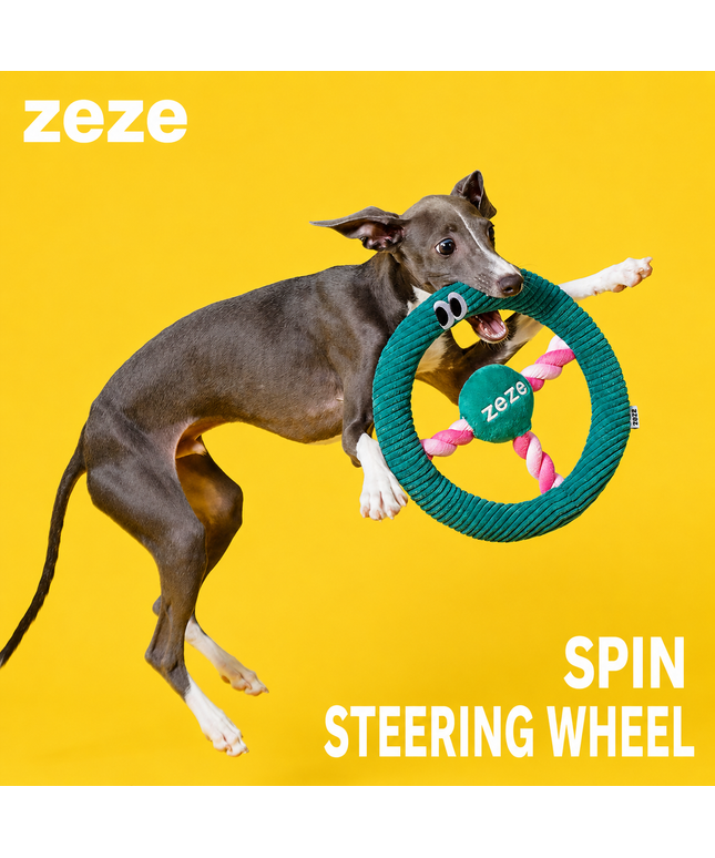 ZeZe Steering Wheel-Shaped Dog Toy-L23*23*H3.5cm