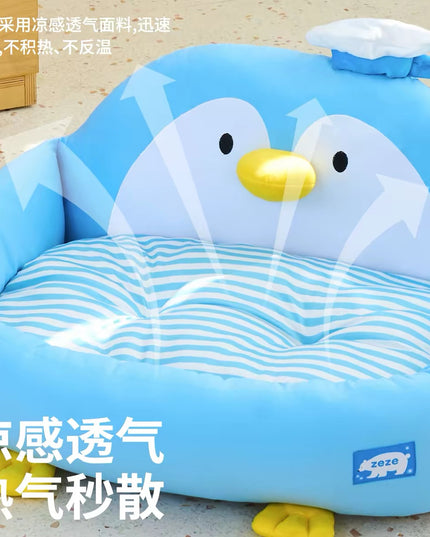 ZeZe Penguin-Shaped Ice Cooling Pet Bed