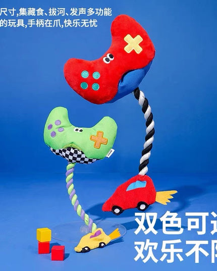 ZeZe Gamepad Squeaky Toy with Treat Pocket (Two color/sizes)
