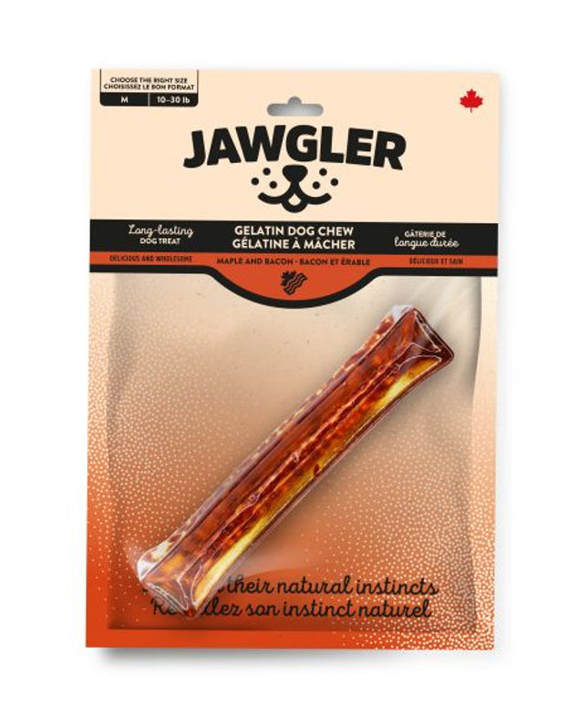 Jawgler Gelatin Dog Chew Bacon/Maple, Medium