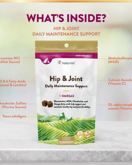 NaturVet® Hip & Joint Soft Chews (120 ct)