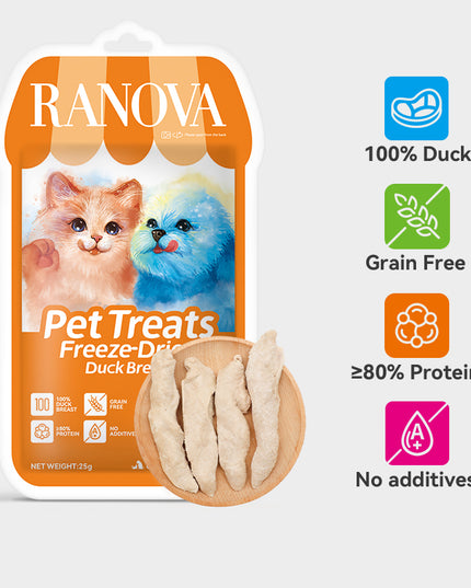 Ranova Pet Treats Freeze-Dried Duck Breast
