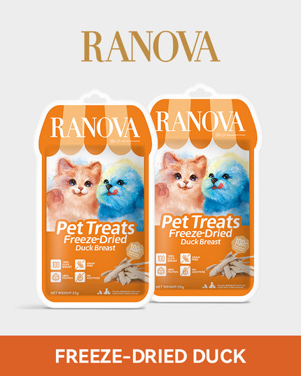 Ranova Pet Treats Freeze-Dried Duck Breast