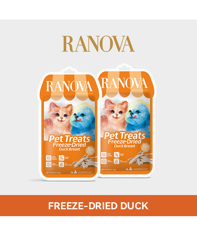 Ranova Pet Treats Freeze-Dried Duck Breast
