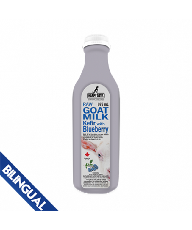 Happy Days Raw Goat Milk Kefir with Blueberry - 975ml