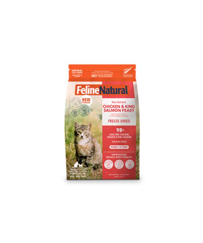 Feline Natural™ New Zealand Chicken & King Salmon Feast Freeze Dried Cat Food 320g