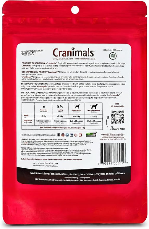 Cranimals Original Urinary Tract Supplement for Dogs
