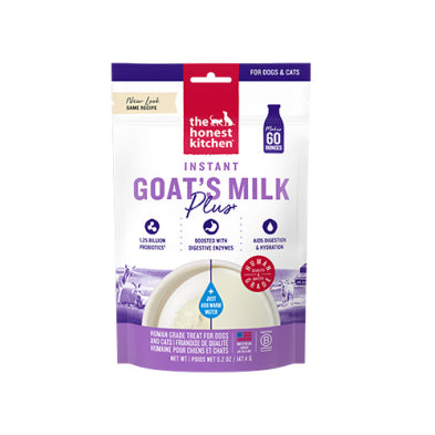 Honest Kitchen Instant Goat's Milk (Powder) with Probiotic for Pets - 147.4g/5.2oz