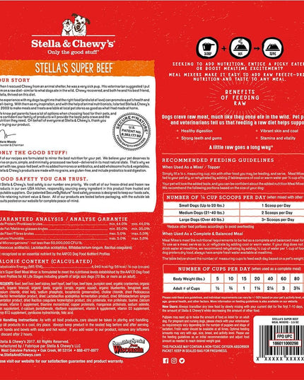 Stella & Chewy's Stella's Super Beef Freeze-Dried Raw Meal Mixer for Dog - 28g/1oz