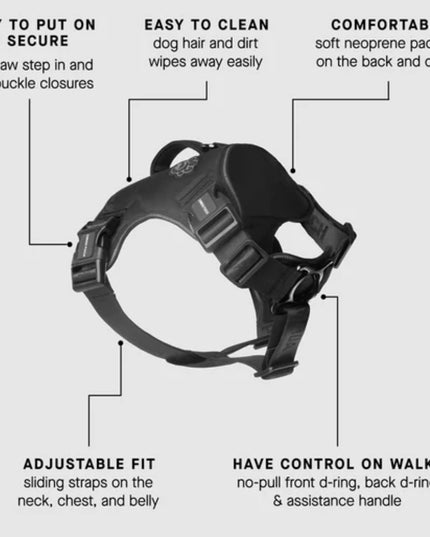 CANADA POOCH COMPLETE CONTROL DOG HARNESS -PINK PLAID SMALL