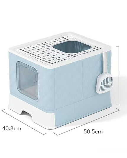Cat Litter Box with Top Exit and Drawers