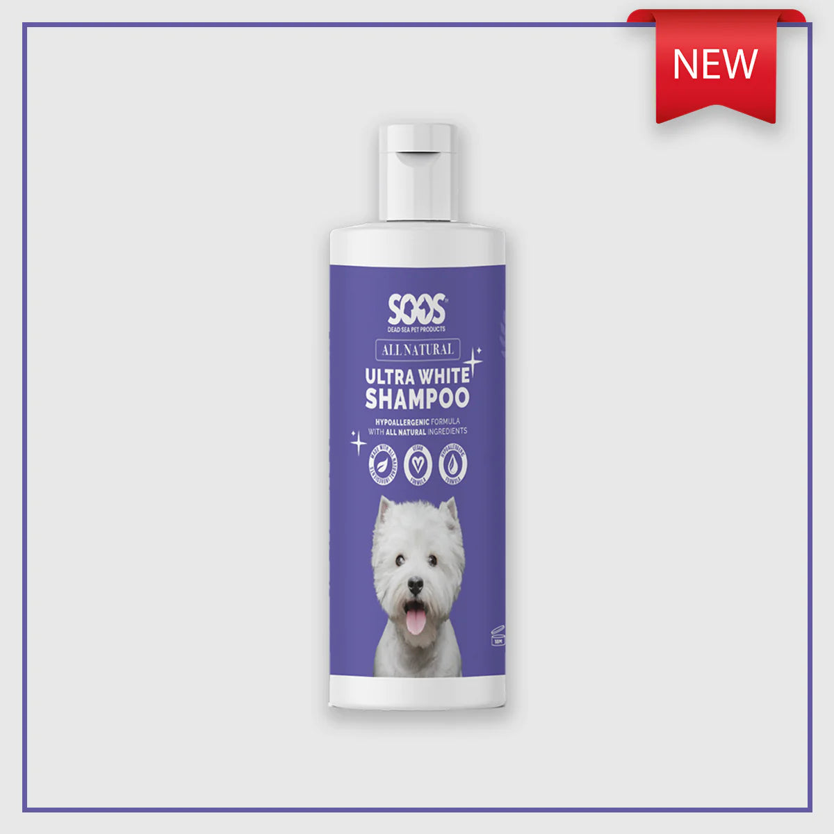 SOOS—All Natural Ultra White Hypoallergenic Shampoo For Dogs And Cats
