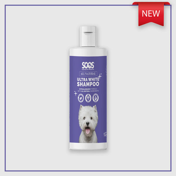 SOOS—All Natural Ultra White Hypoallergenic Shampoo For Dogs And Cats