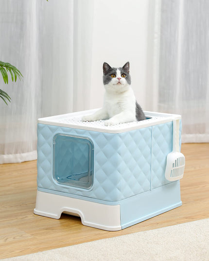 Cat Litter Box with Top Exit and Drawers