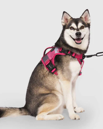 CANADA POOCH COMPLETE CONTROL DOG HARNESS -PINK PLAID SMALL