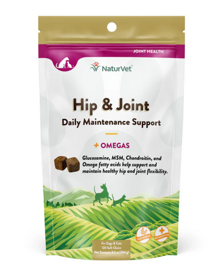 NaturVet® Hip & Joint Soft Chews (120 ct)