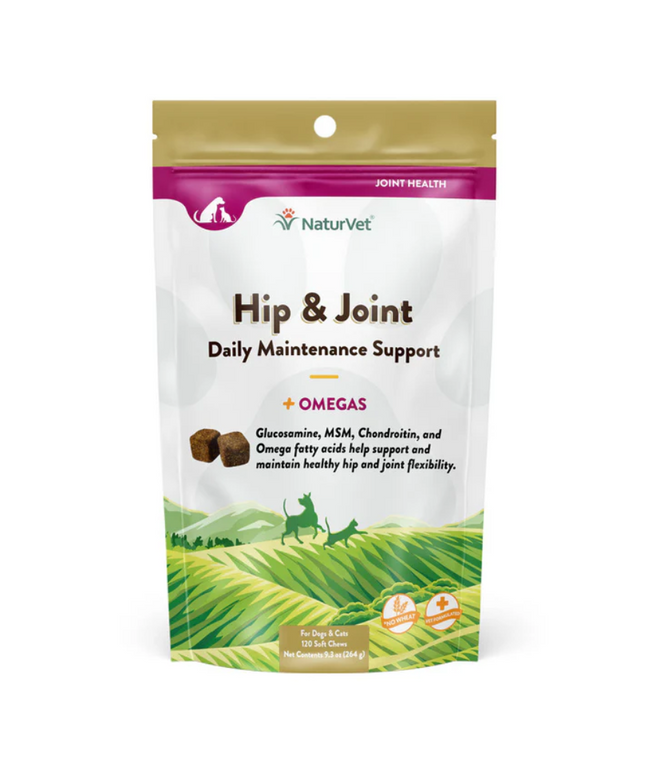 NaturVet® Hip & Joint Soft Chews (120 ct)