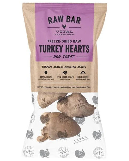 Vital Essentials® RAW BAR Freeze-Dried Raw Turkey Hearts Dog Treat