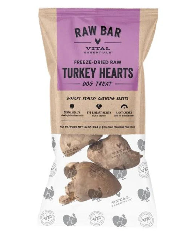 Vital Essentials® RAW BAR Freeze-Dried Raw Turkey Hearts Dog Treat