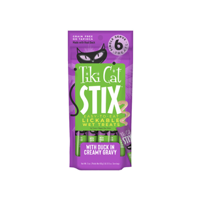 Tiki Cat® STIX™ with Duck in Creamy Gravy Wet Cat Treat  (6 per pouch)