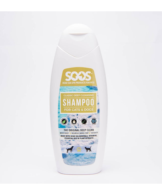SOOS Natural Dead Sea Classic Deep Cleansing Pet Shampoo - 500ml/16oz
