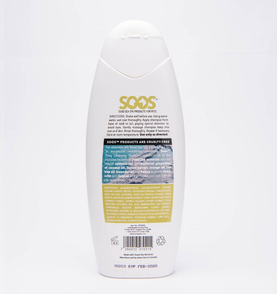 SOOS Natural Dead Sea Classic Deep Cleansing Pet Shampoo For Dogs &amp; Cats 500ml