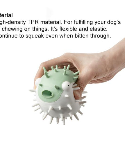 Pidan “Balloonfish” 狗狗吱吱玩具，绿色