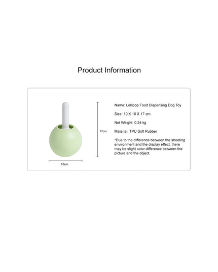 Pidan“棒棒糖”食物分配狗玩具