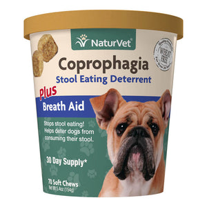 NaturVet Coprophagia Stool Eating Deterrent Soft Chews 70ct