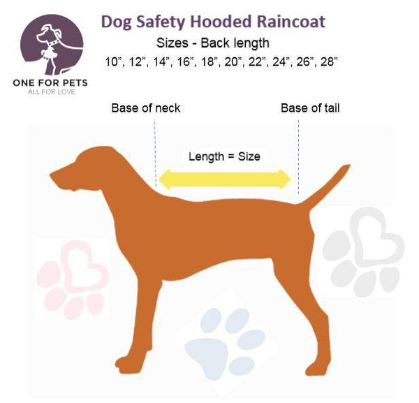One For Pets Dog Safety Hooded Raincoat