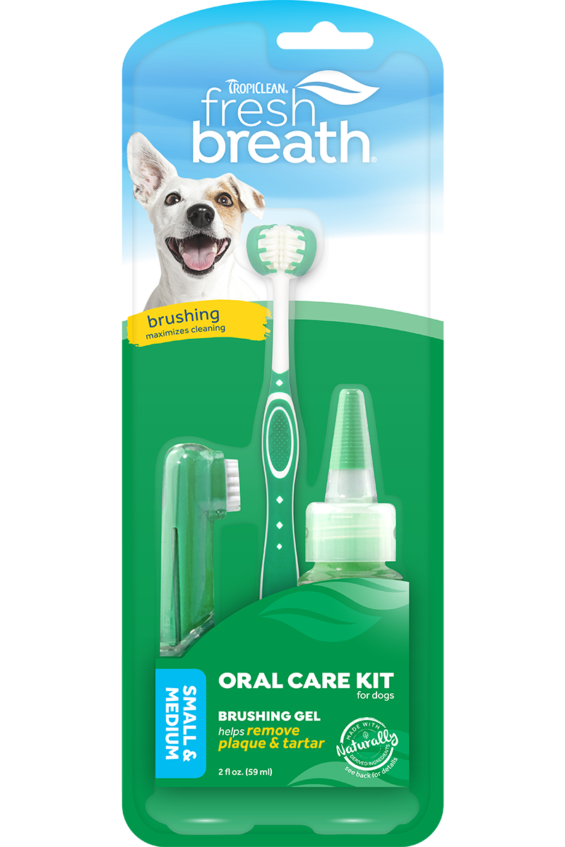 Tropiclean 清新口气口腔护理套装，适用于中小型犬