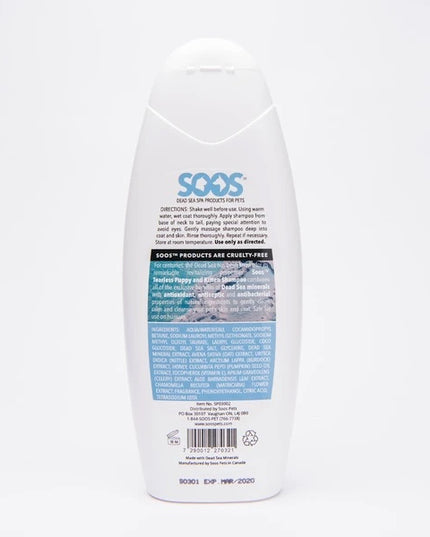 SOOS Natural Dead Sea Tearless Puppy & Kitten Pet Shampoo