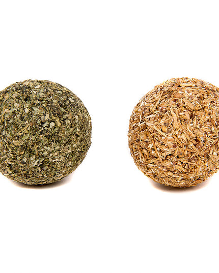 Natural Cat Toy Catnip/Silver Vine Fitness Ball Combi