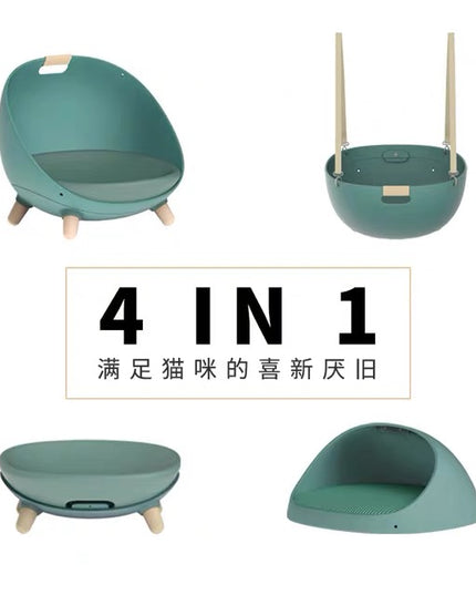 Makesure DAFU 4合1多功能猫沙发，椅子，秋千，帐篷