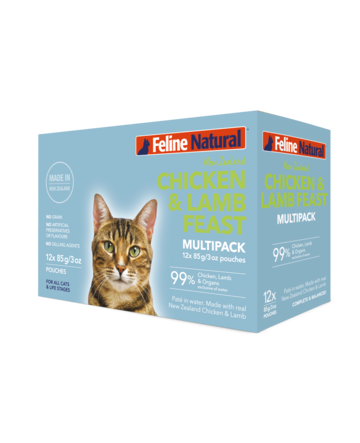 Feline Natural Chicken & Lamb Feast Pouches (85g)