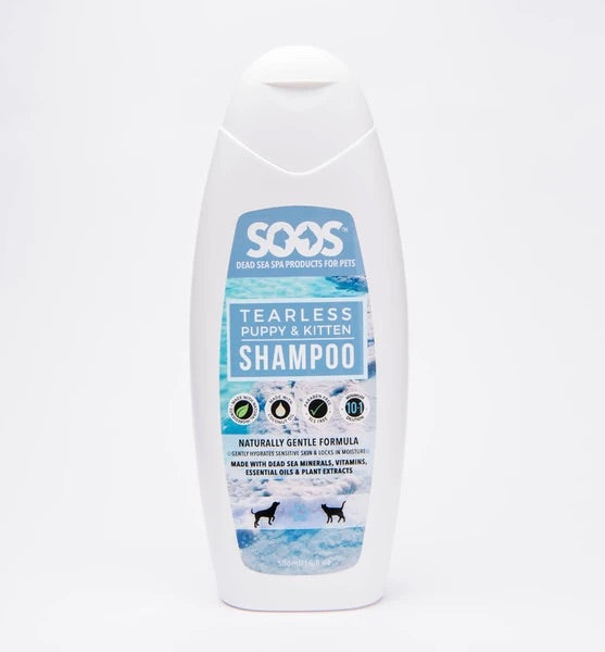SOOS Natural Dead Sea Tearless Puppy & Kitten Pet Shampoo