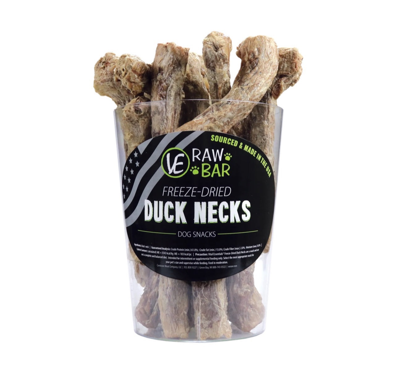 VE Raw Bar Duck Necks Freeze-Dried Snack
