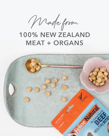 Feline Natural Beef and Organs Healthy Bites Cat Treats - 50g