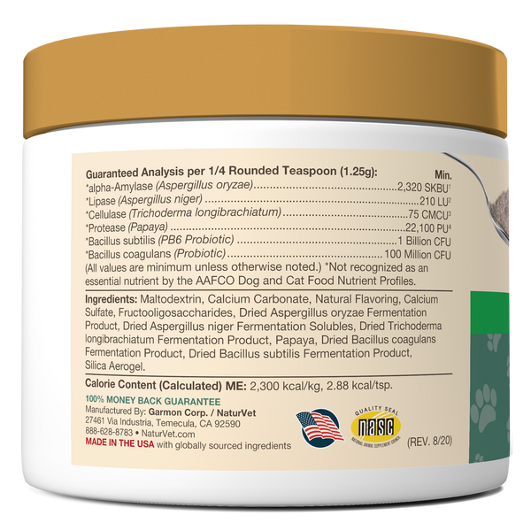 NaturVet 高级益生菌和酶粉
