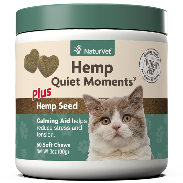 NaturVet Hemp Quiet Moments Cat Soft Chew (60 Soft Chews)