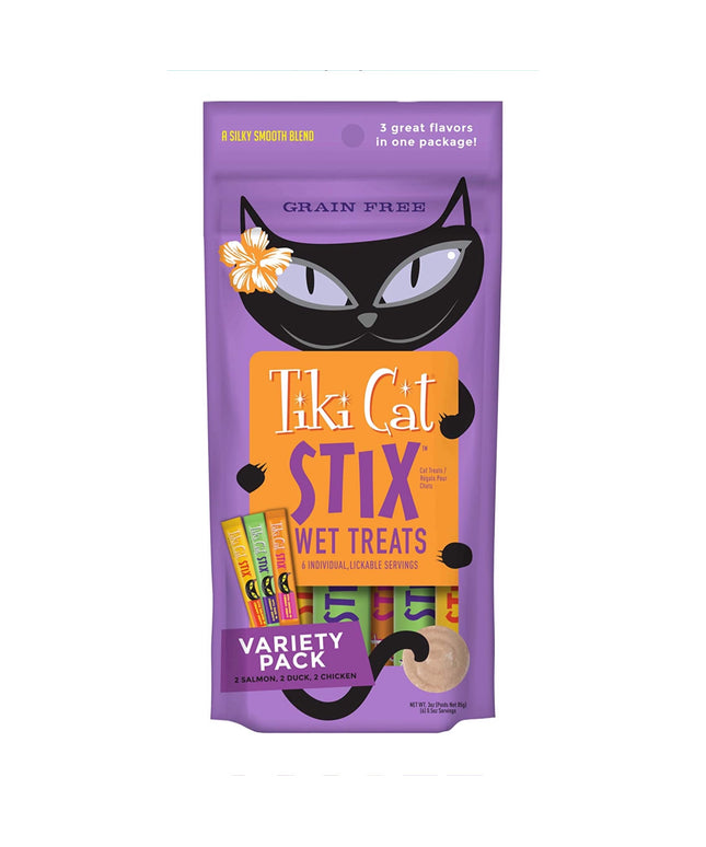Tiki Cat® Stix™ Soft Treat Variety Pack (6 per pouch)