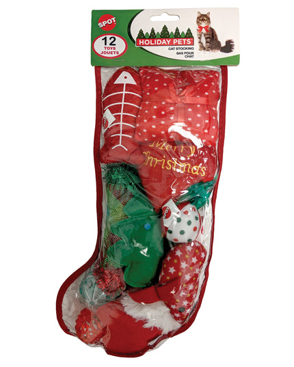 Spot Holiday Cat Toy Stocking 12PC (Large)