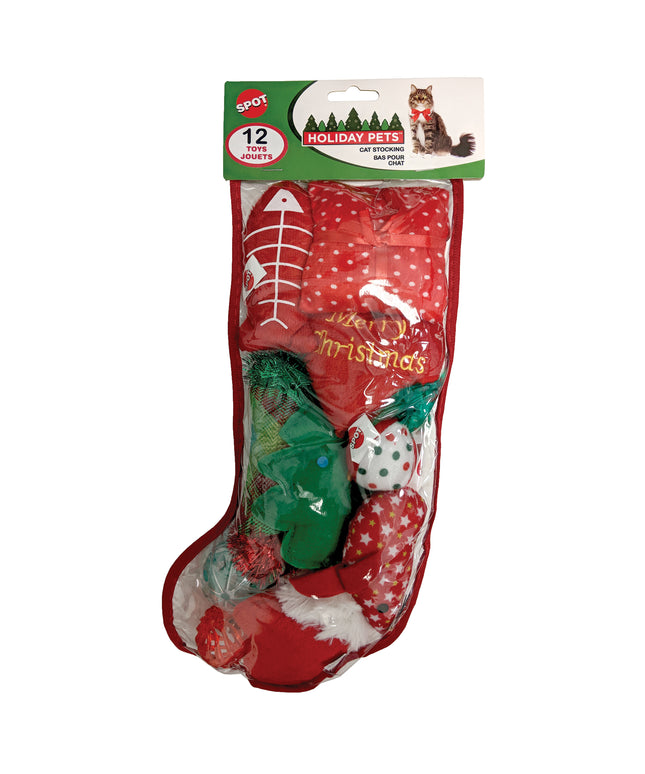 Spot Holiday Cat Toy Stocking 12PC (Large)