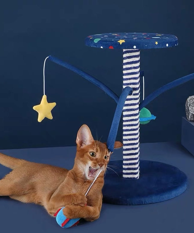 ZeZe Galaxy Series Cat Scratcher Poll and Toy