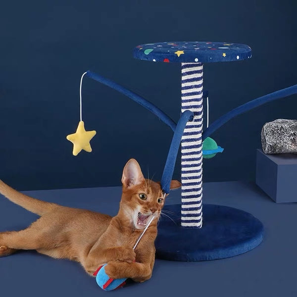 Zeze Galaxy Series Cat Scratcher Poll and Toy