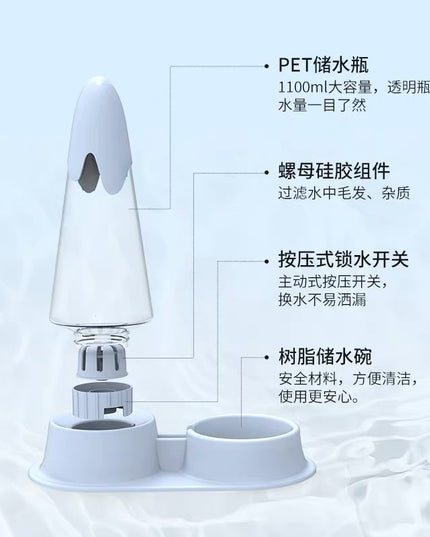 ZeZe Pet Water Bowl Snow Mountain Shaped