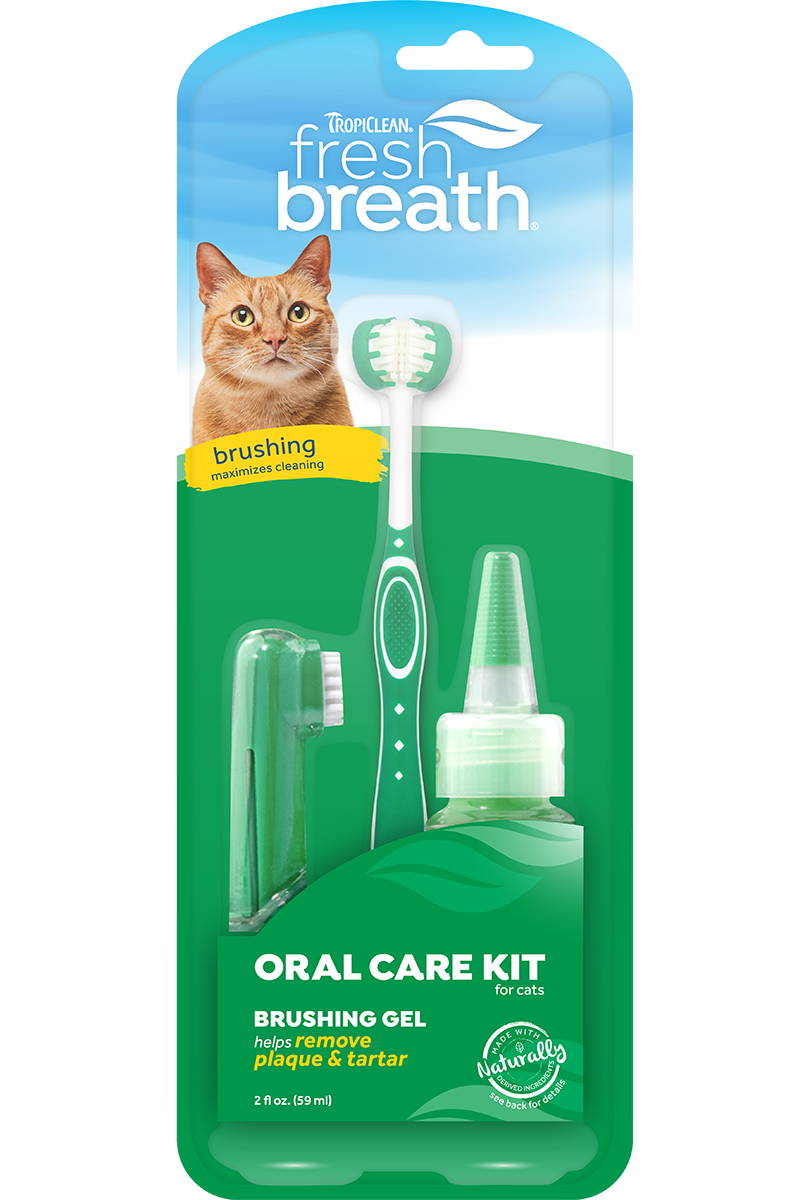 猫用 Tropiclean 清新口气口腔护理套装