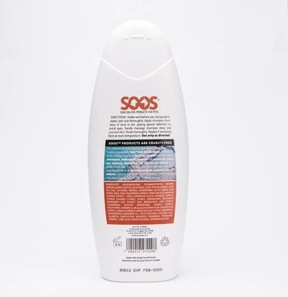 SOOS Natural Dead Sea Anti-Itch Pet Shampoo For Dogs & Cats 500ml