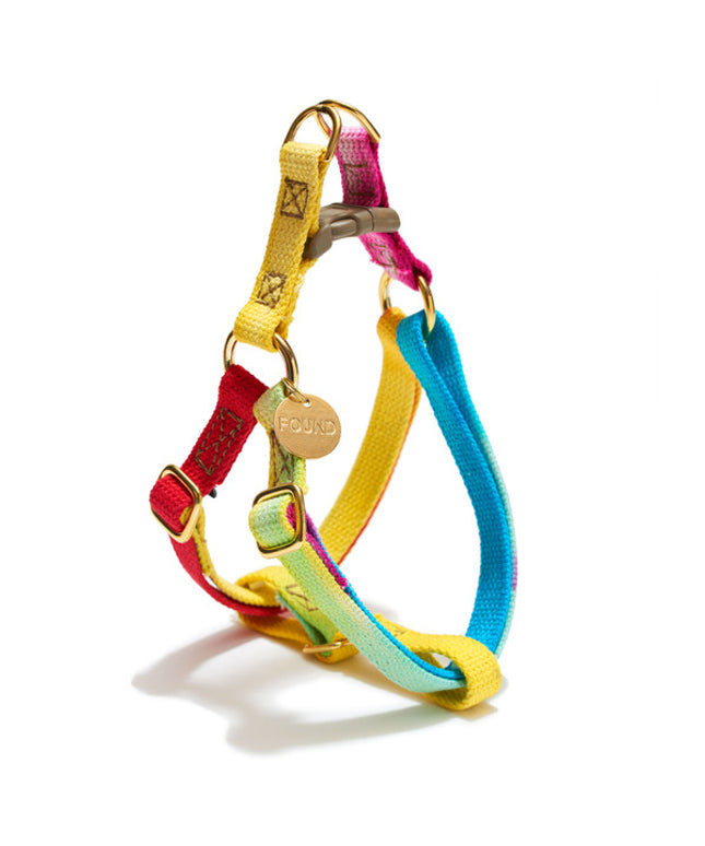 Found My Animal PRISMATIC COTTON CAT & DOG HARNESS